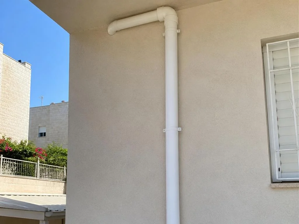 תיקון צינור ניקוז חיצוני אחרי התיקון